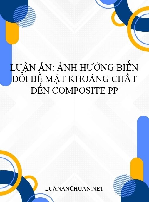 Luận án: Ảnh hưởng biến đổi bề mặt khoáng chất đến composite PP