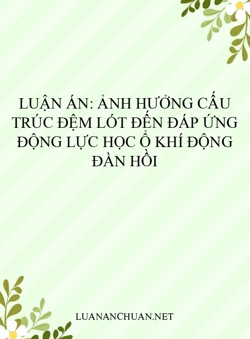 Luận án: Ảnh hưởng cấu trúc đệm lót đến đáp ứng động lực học ổ khí động đàn hồi