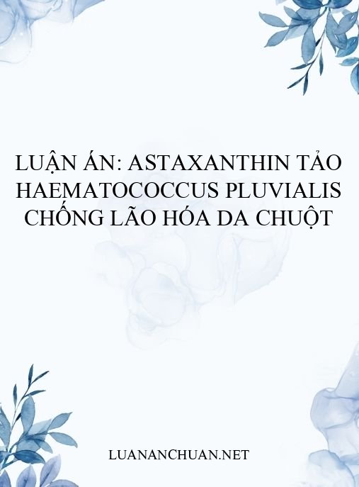 Luận án: Astaxanthin tảo Haematococcus pluvialis chống lão hóa da chuột