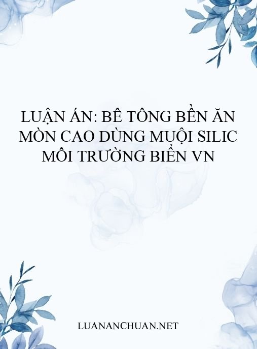 Luận án: Bê tông bền ăn mòn cao dùng muội silic môi trường biển VN