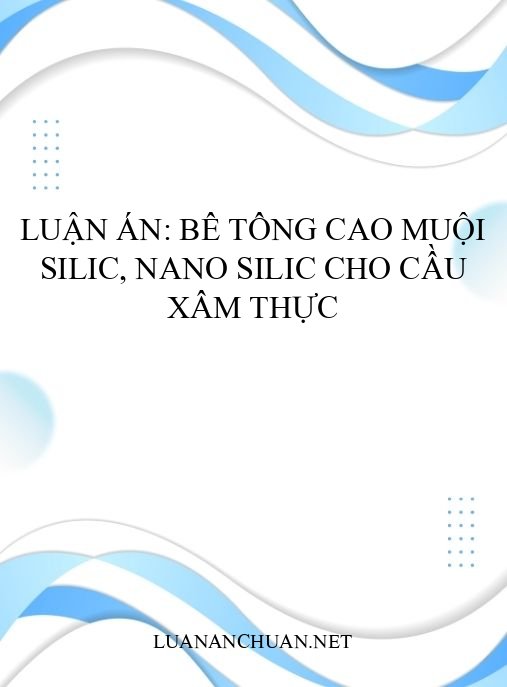 Luận án: Bê tông cao muội silic, nano silic cho cầu xâm thực