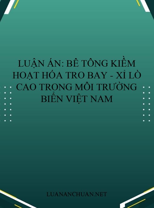 Luận án: Bê tông kiềm hoạt hóa tro bay – xỉ lò cao trong môi trường biển Việt Nam