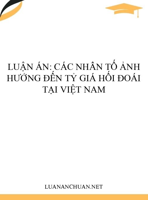 Luận án: Các nhân tố ảnh hưởng đến tỷ giá hối đoái tại Việt Nam