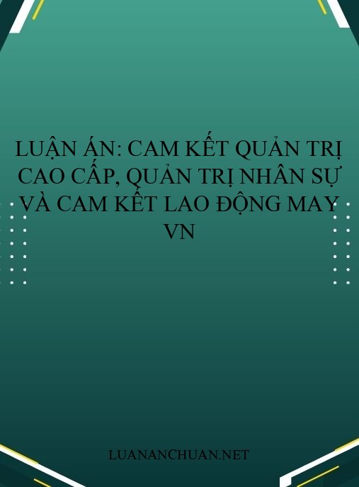 Luận án: Cam kết quản trị cao cấp, quản trị nhân sự và cam kết lao động may VN