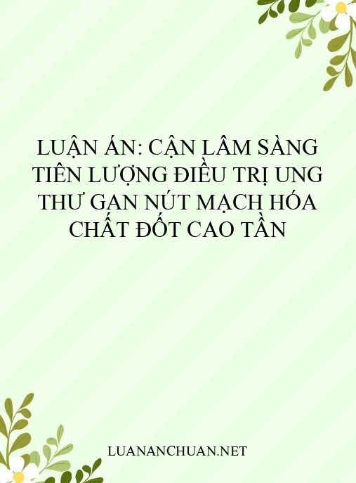Luận án: Cận lâm sàng tiên lượng điều trị ung thư gan nút mạch hóa chất đốt cao tần
