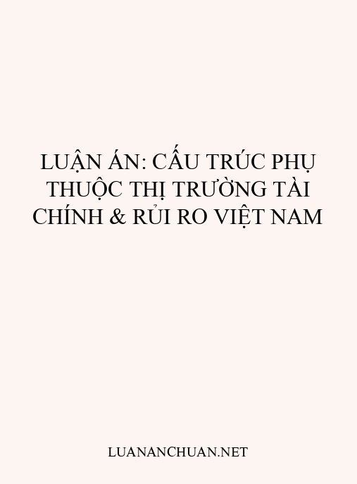 Luận án: Cấu trúc phụ thuộc thị trường tài chính & rủi ro Việt Nam