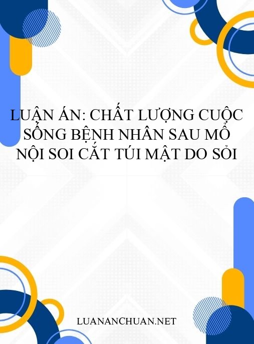 Luận án: Chất lượng cuộc sống bệnh nhân sau mổ nội soi cắt túi mật do sỏi