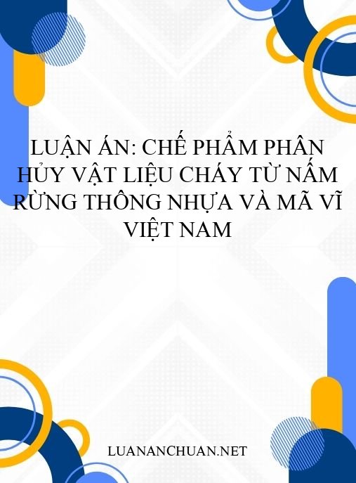 Luận án: Chế phẩm phân hủy vật liệu cháy từ nấm rừng Thông nhựa và mã vĩ Việt Nam