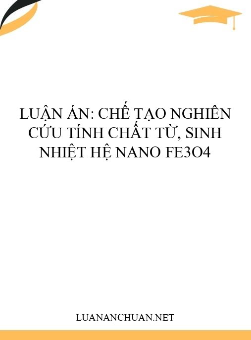 Luận án: Chế tạo nghiên cứu tính chất từ, sinh nhiệt hệ nano Fe3O4