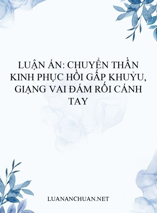 Luận án: Chuyển thần kinh phục hồi gấp khuỷu, giạng vai đám rối cánh tay