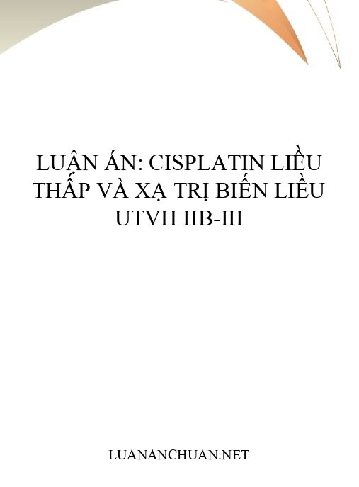 Luận án: Cisplatin liều thấp và xạ trị biến liều UTVH IIB-III