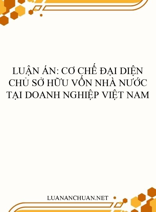 Luận án: Cơ chế đại diện chủ sở hữu vốn nhà nước tại doanh nghiệp Việt Nam