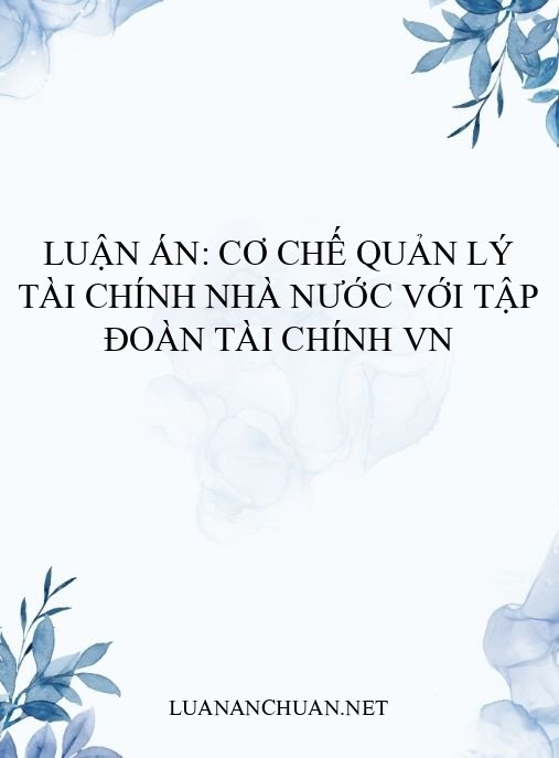 Luận án: Cơ chế quản lý tài chính Nhà nước với Tập đoàn Tài chính VN