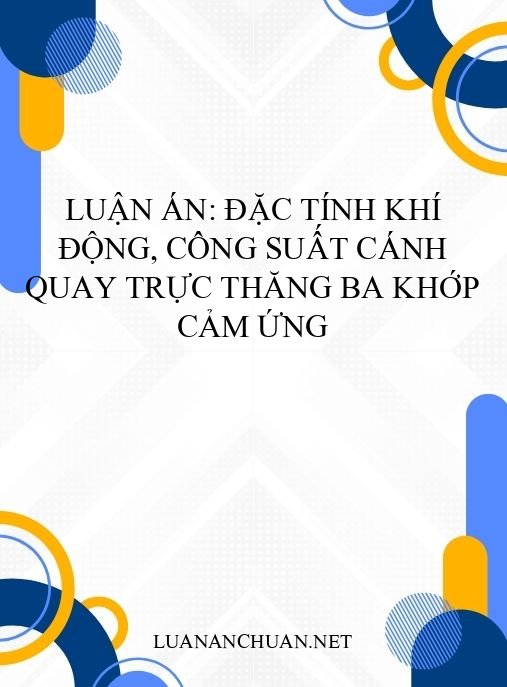 Luận án: Đặc tính khí động, công suất cánh quay trực thăng ba khớp cảm ứng
