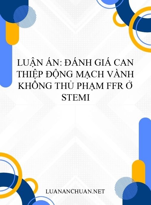 Luận án: Đánh giá can thiệp động mạch vành không thủ phạm FFR ở STEMI