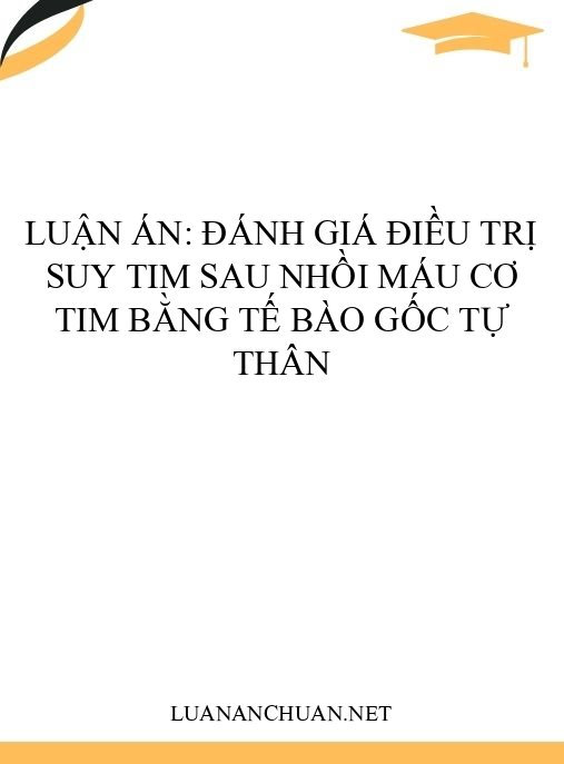 Luận án: Đánh giá điều trị suy tim sau nhồi máu cơ tim bằng tế bào gốc tự thân