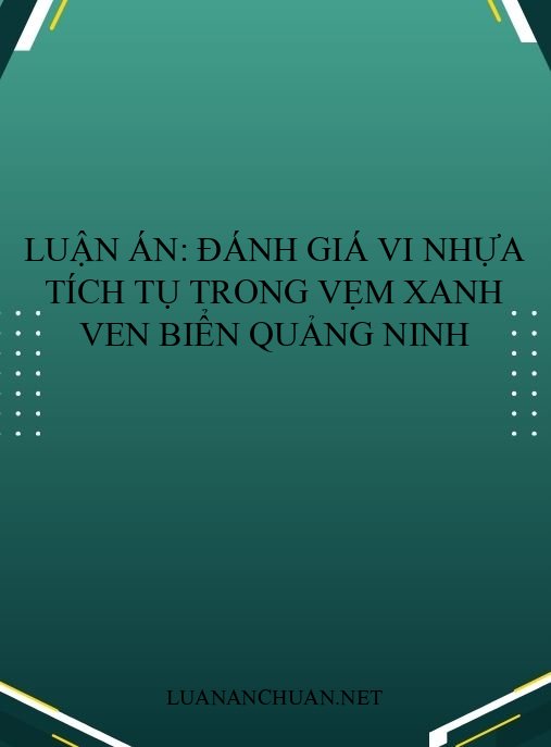 Luận án: Đánh giá vi nhựa tích tụ trong vẹm xanh ven biển Quảng Ninh