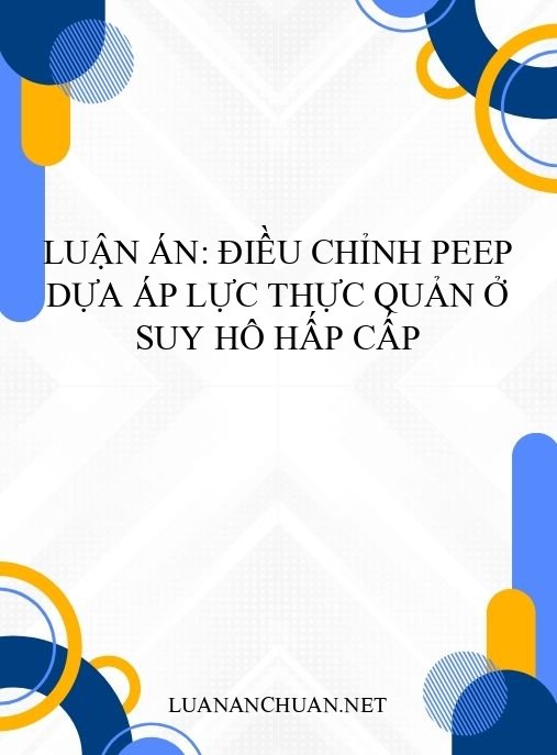 Luận án: Điều chỉnh PEEP dựa áp lực thực quản ở suy hô hấp cấp