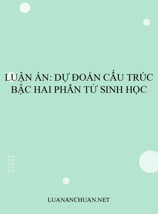 Luận án: Dự đoán cấu trúc bậc hai phân tử sinh học