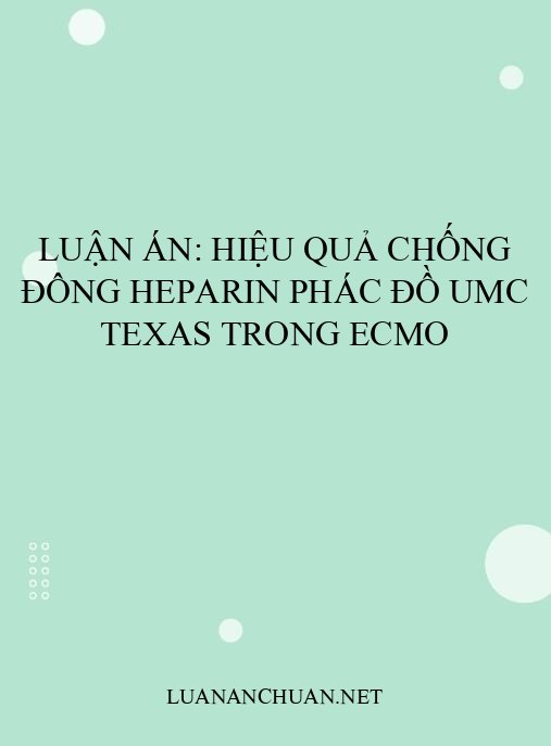 Luận án: Hiệu quả chống đông heparin phác đồ UMC Texas trong ECMO