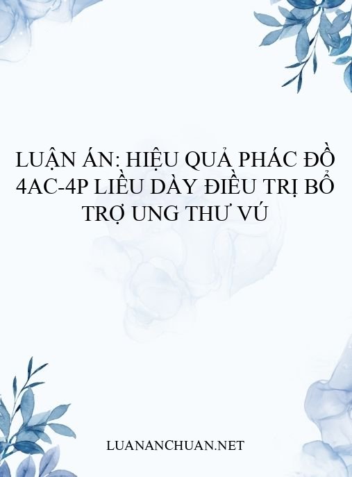 Luận án: Hiệu quả phác đồ 4AC-4P liều dày điều trị bổ trợ ung thư vú