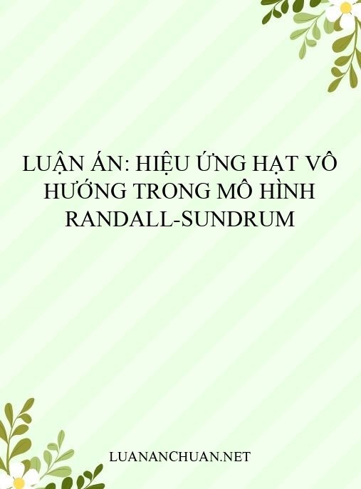 Luận án: Hiệu ứng hạt vô hướng trong mô hình Randall-Sundrum