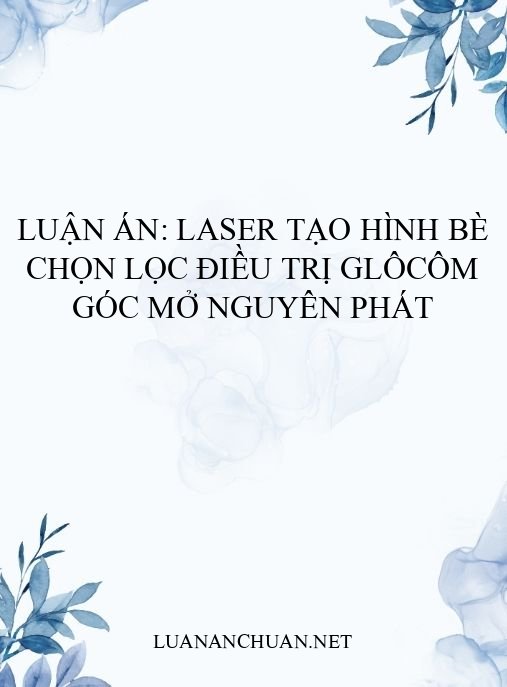 Luận án: Laser tạo hình bè chọn lọc điều trị glôcôm góc mở nguyên phát