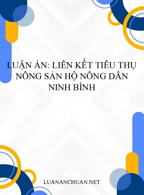 Luận án: Liên kết tiêu thụ nông sản hộ nông dân Ninh Bình