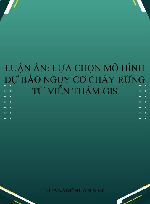 Luận án: Lựa chọn mô hình dự báo nguy cơ cháy rừng từ viễn thám GIS