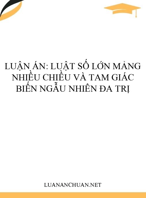 Luận án: Luật số lớn mảng nhiều chiều và tam giác biến ngẫu nhiên đa trị
