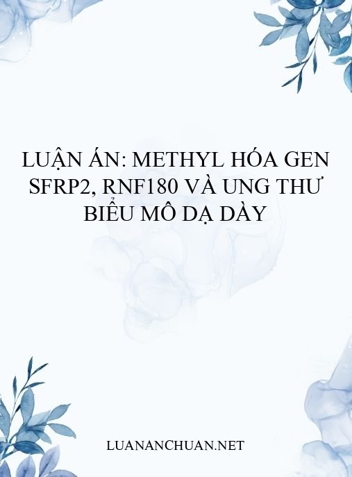 Luận án: Methyl hóa gen SFRP2, RNF180 và ung thư biểu mô dạ dày