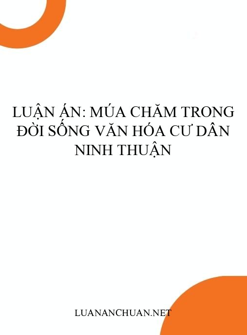 Luận án: Múa Chăm trong đời sống văn hóa cư dân Ninh Thuận