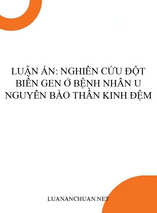 Luận án: Nghiên cứu đột biến gen ở bệnh nhân u nguyên bào thần kinh đệm