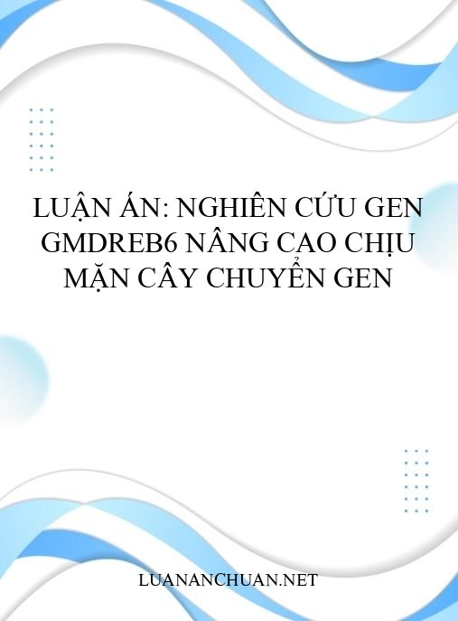 Luận án: Nghiên cứu gen GmDREB6 nâng cao chịu mặn cây chuyển gen