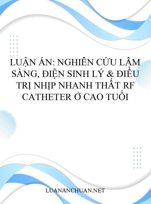 Luận án: Nghiên cứu lâm sàng, điện sinh lý & điều trị nhịp nhanh thất RF catheter ở cao tuổi