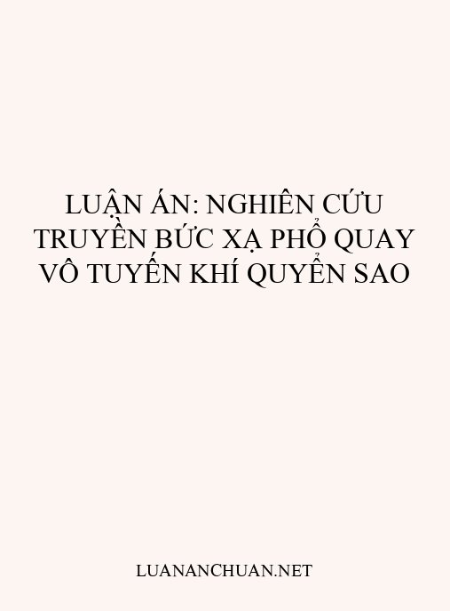 Luận án: Nghiên cứu truyền bức xạ phổ quay vô tuyến khí quyển sao