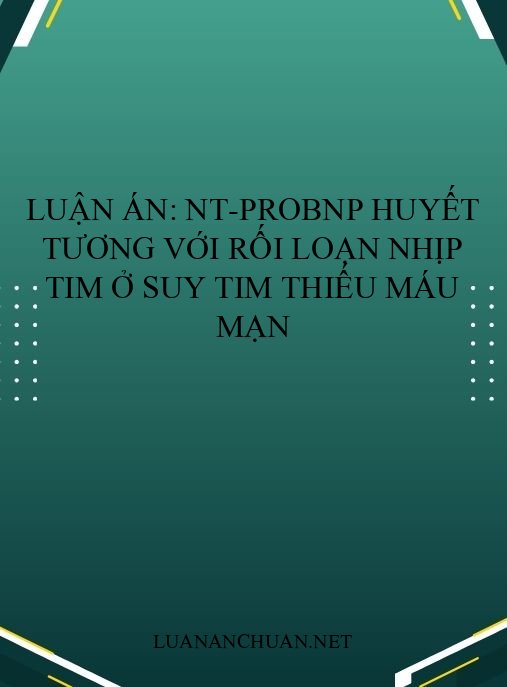 Luận án: NT-proBNP huyết tương với rối loạn nhịp tim ở suy tim thiếu máu mạn