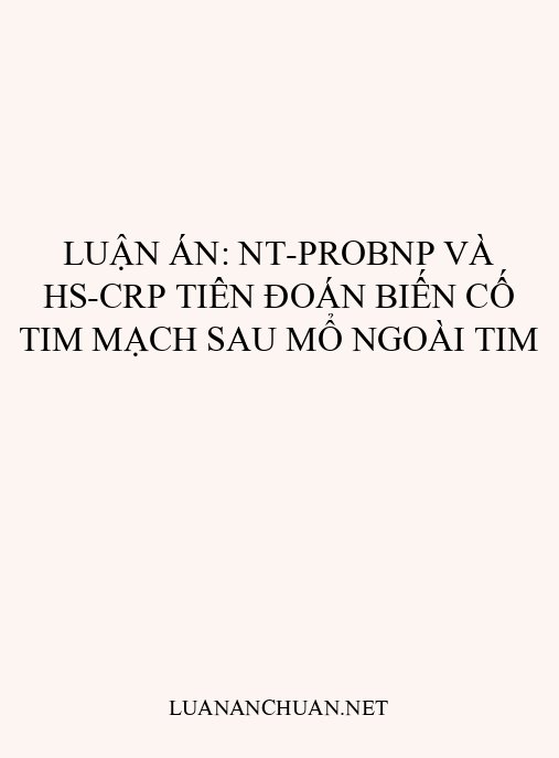 Luận án: NT-proBNP và hs-CRP tiên đoán biến cố tim mạch sau mổ ngoài tim