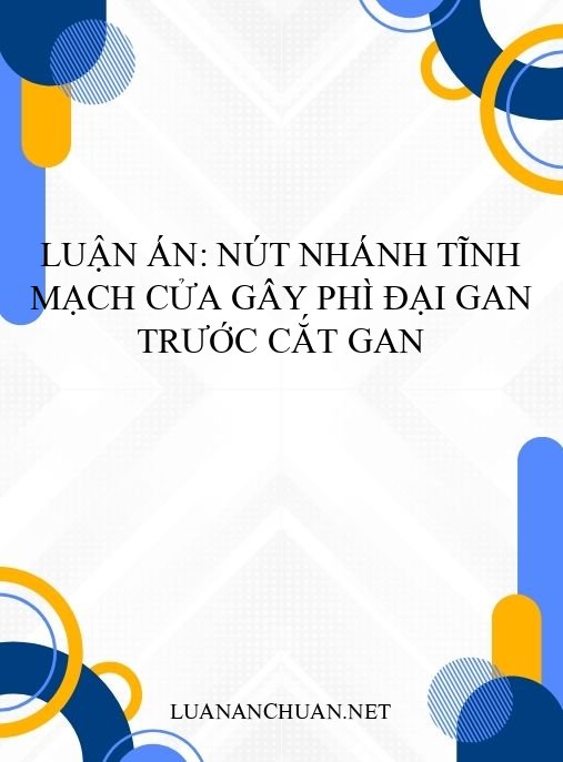 Luận án: Nút nhánh tĩnh mạch cửa gây phì đại gan trước cắt gan