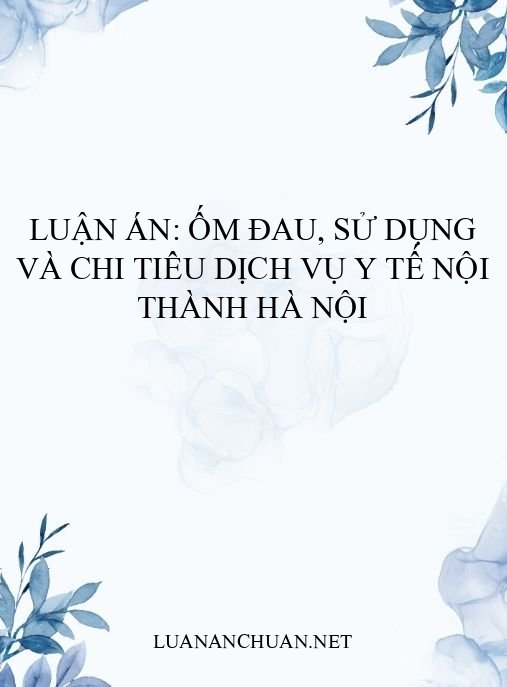 Luận án: Ốm đau, sử dụng và chi tiêu dịch vụ y tế nội thành Hà Nội