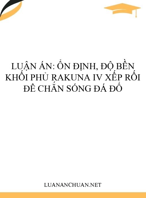 Luận án: Ổn định, độ bền khối phủ RAKUNA IV xếp rối đê chắn sóng đá đổ