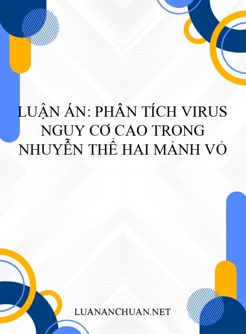 Luận án: Phân tích virus nguy cơ cao trong nhuyễn thể hai mảnh vỏ
