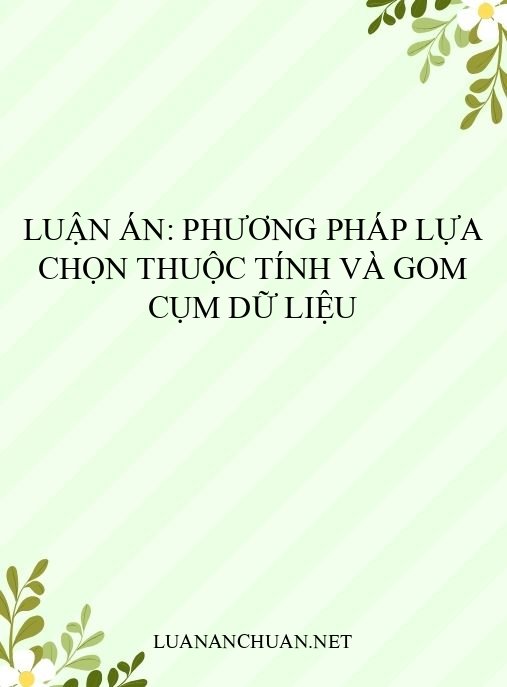 Luận án: Phương pháp lựa chọn thuộc tính và gom cụm dữ liệu