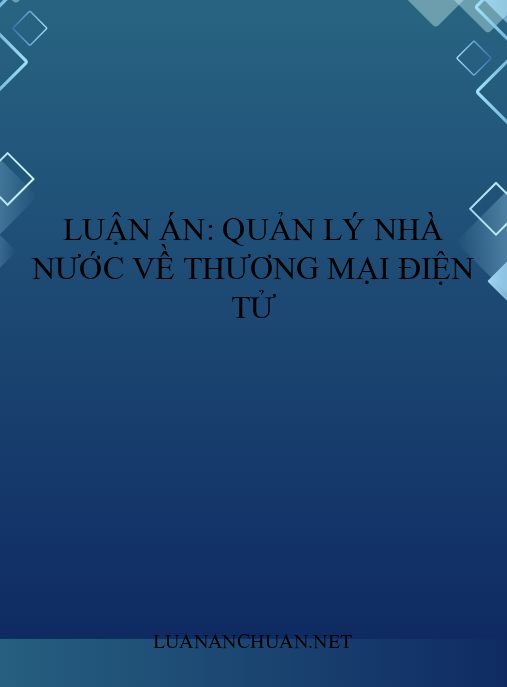 Luận án: Quản lý nhà nước về thương mại điện tử