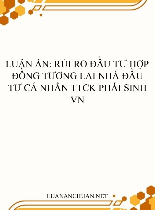 Luận án: Rủi ro đầu tư hợp đồng tương lai nhà đầu tư cá nhân TTCK phái sinh VN