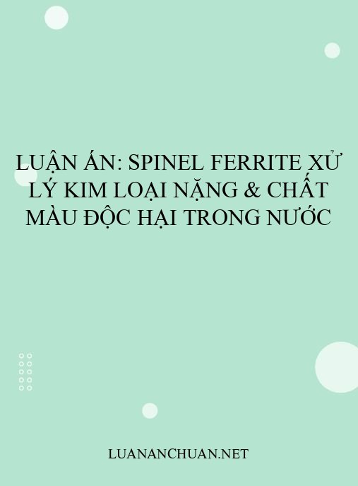 Luận án: Spinel ferrite xử lý kim loại nặng & chất màu độc hại trong nước