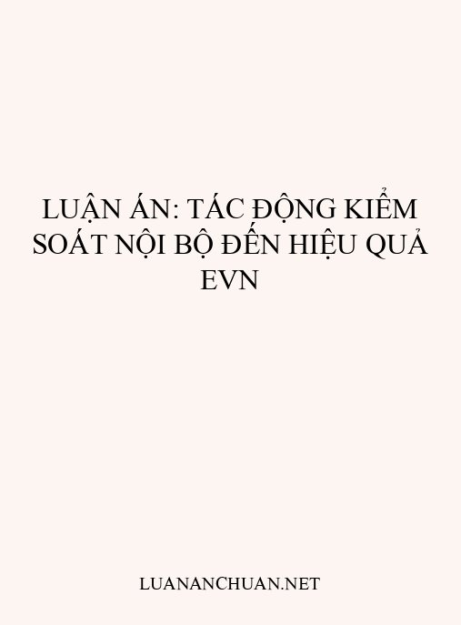 Luận án: Tác động kiểm soát nội bộ đến hiệu quả EVN