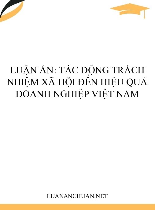 Luận án: Tác động trách nhiệm xã hội đến hiệu quả doanh nghiệp Việt Nam