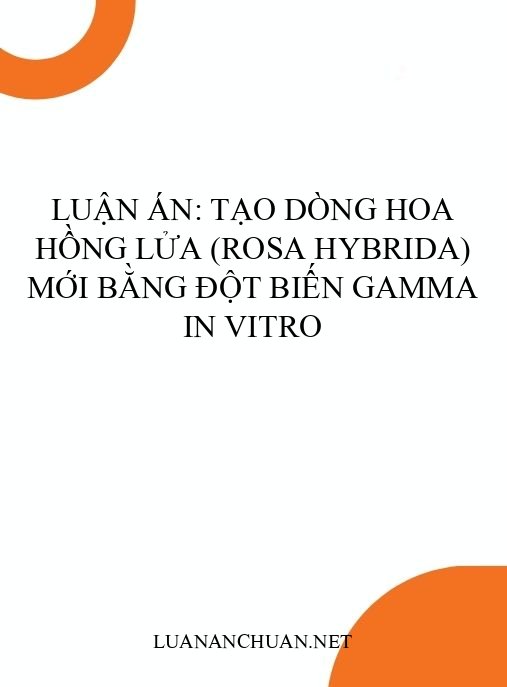 Luận án: Tạo dòng hoa hồng Lửa (Rosa hybrida) mới bằng đột biến gamma in vitro