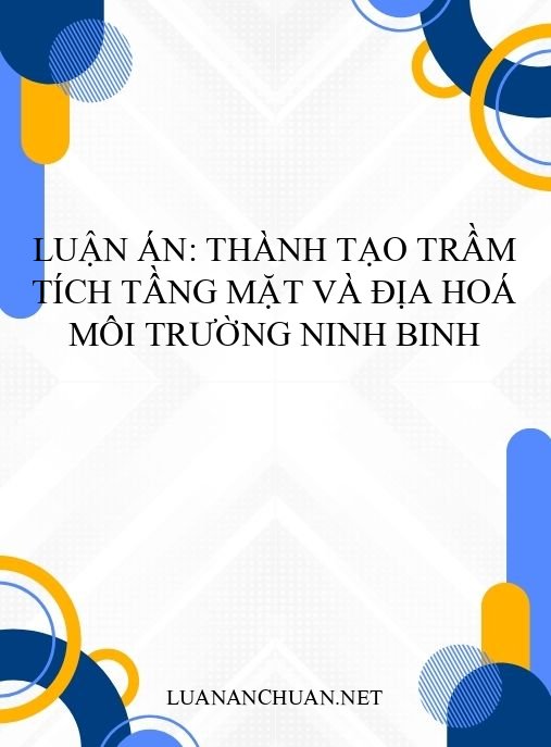 Luận án: Thành tạo trầm tích tầng mặt và địa hoá môi trường Ninh Binh